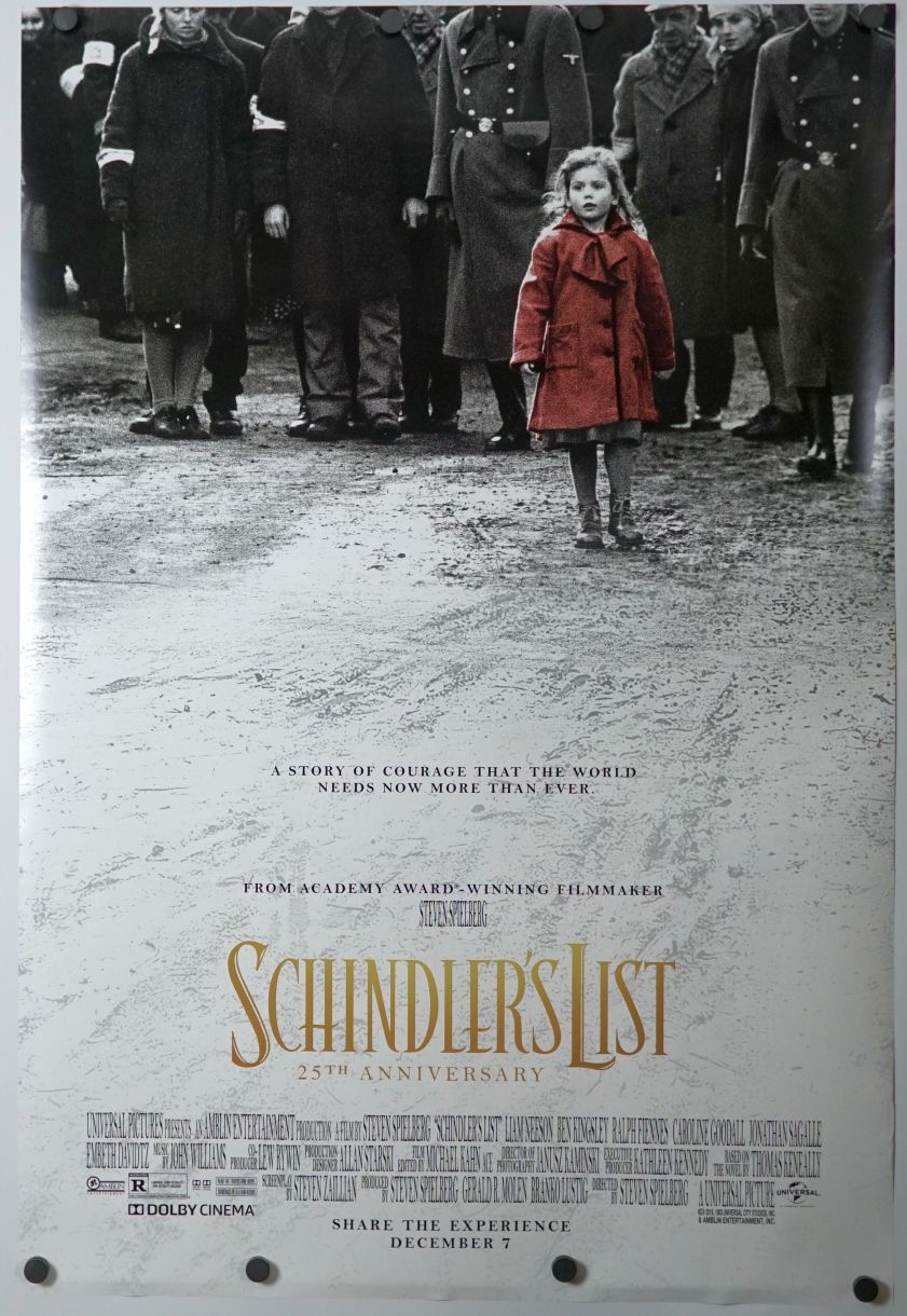 Schindler's List - original DS movie poster 27x40 D/S ...